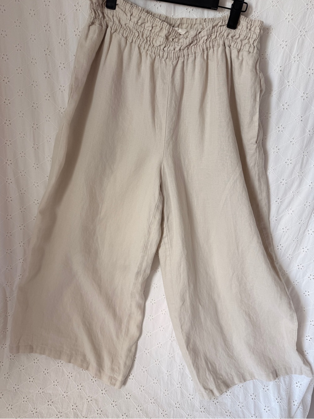Anthropologie Somerset Wide-Leg Linen Pants — sand - Picture 10 of 10